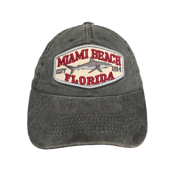 Robin Ruth Miami Beach Women's Baseball Cap Relaxed Cotton Grey Adjustable - Picture 1 of 6